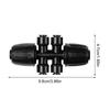 Drip Irrigation Fittings 6-Way Drip Line Splitter Parts Anti-Drop Irrigation Connectors for Outdoor Garden Lawn Backyard Flower