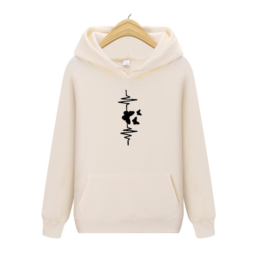 

Толстовка с рисунком бабочки, модные толстовки большого размера, женские толстовки с карманами и длинными рукавами, одежда, толстовка с узором бабочки, женские поты 3XL