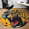 1pc Leopard Print Office Round Area Rug, Indoor Mat Suitable ForOffice, Under Office Chairs Bedroom Living Room Home Decor, Room Deco, D034