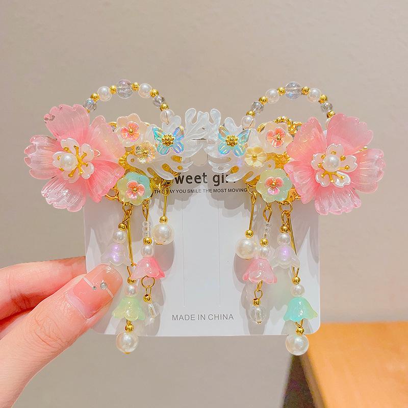 Ancient Style Hanfu Hair Accessories: Super Fairy Princess Tassel Hairpins for Girls & Women