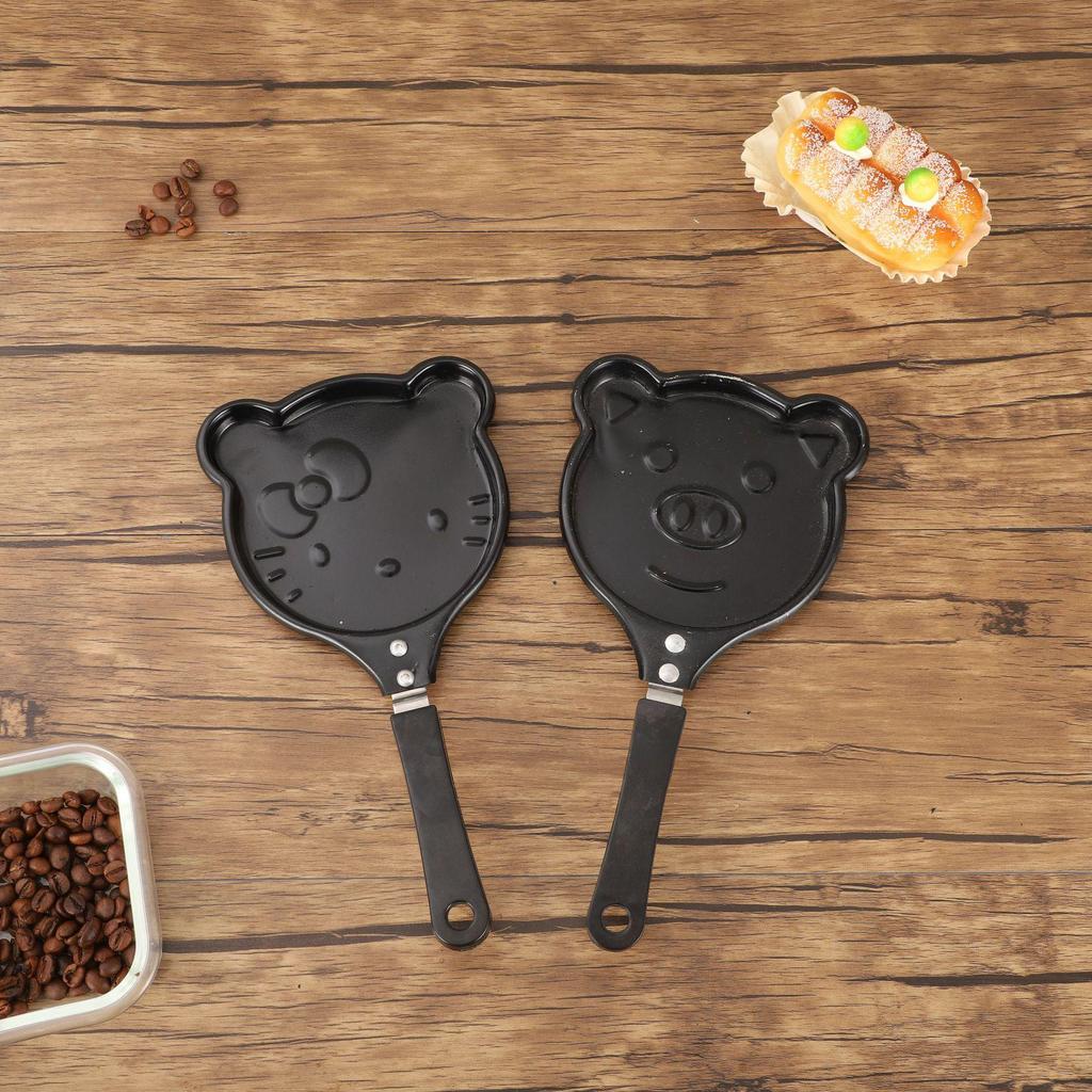 Kreativní mini nepřilnavá pánev ve tvaru srdce na roztomilá kreslená smažená vejce