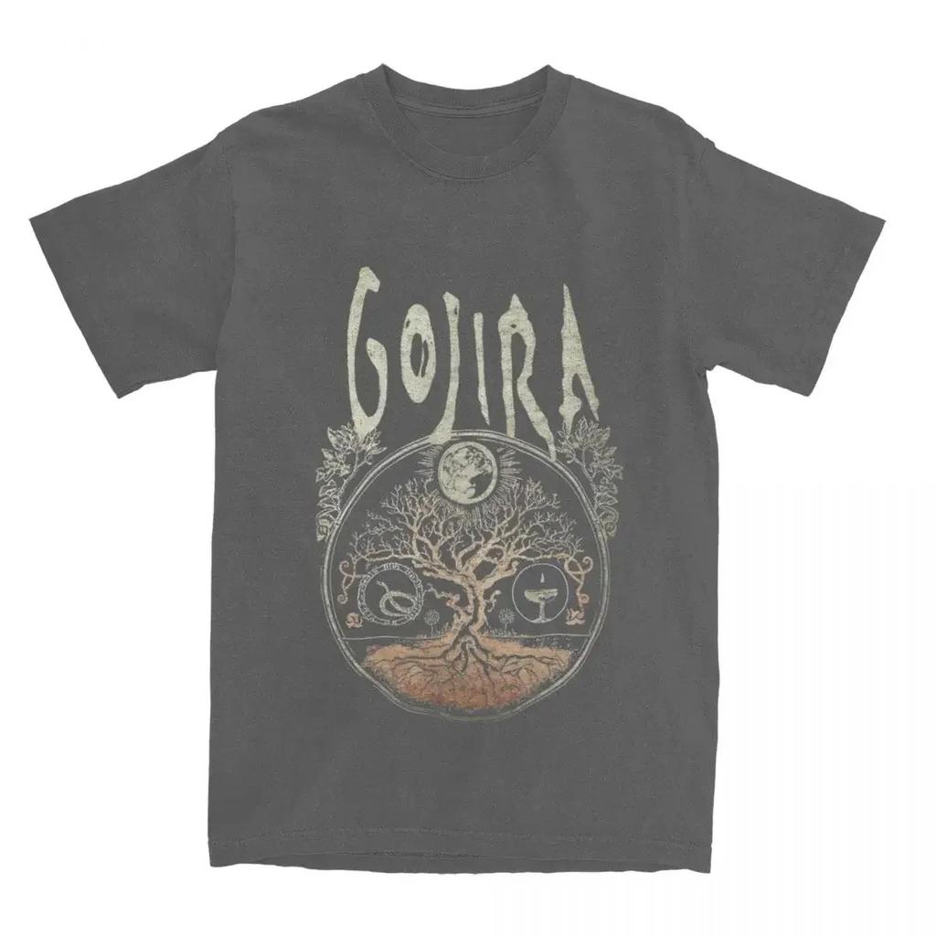 Rock Metal Band Gojiras Men Women's T Shirts Merch Vintage Tees T-Shirt Cotton Summer Clothing T-Shirt Cotton Summer Clothing