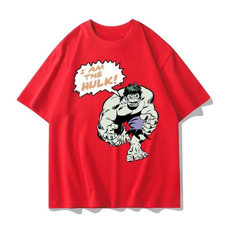 Genuine  High-quality Avengers Short-sleeved Summer Hulk Printed T-shirt Men's And Women's Short-sleeved TopsJacket