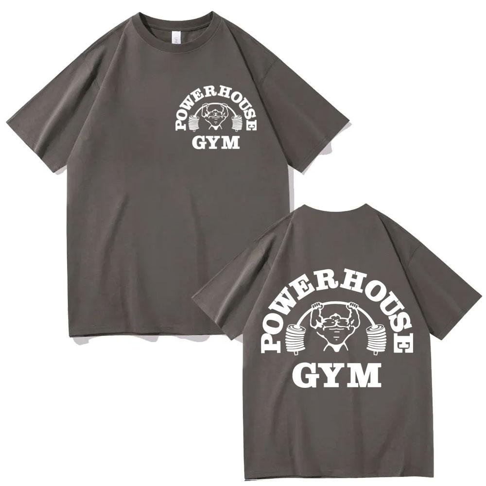 Powerhouse Gym Graphic T Shirts Mens Womens Fashion Casual Sport Short Sleeve Tshirt High Quality Cotton Oversized Tshirts