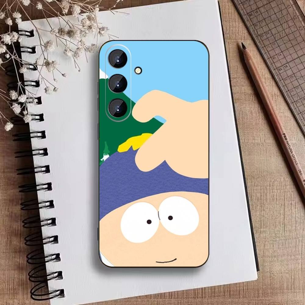 S-South P-Park Cartoon Phone Case For Samsung Galaxy A73,A21s,A22,A31,A52,A53,A71,A41Soft Black Shell