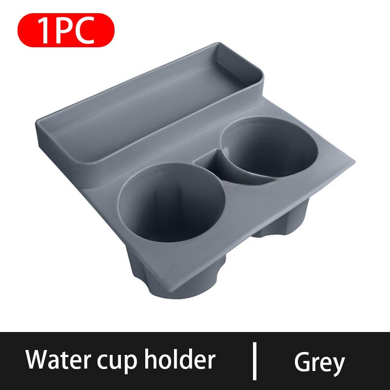 

Центральный блок управления автомобиля, держатель для стакана с водой, ящик для хранения для Tesla Model 3/Y, силиконовый противоскользящий ограничитель для стакана с водой с 2 отверстиями серый