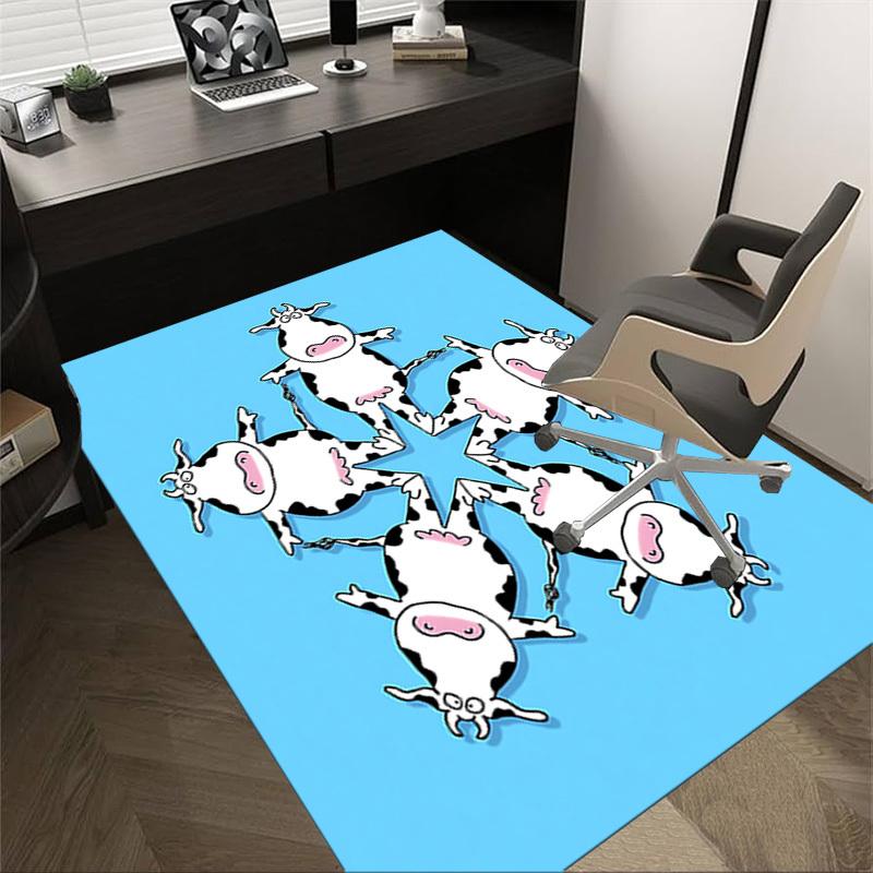 

1PC cow pattern Extra Large Non Slip Floor carpet, Office, family, bedroom Large Area Rug Indoor Rugs, Vibrant Colors 60cm by 90cm