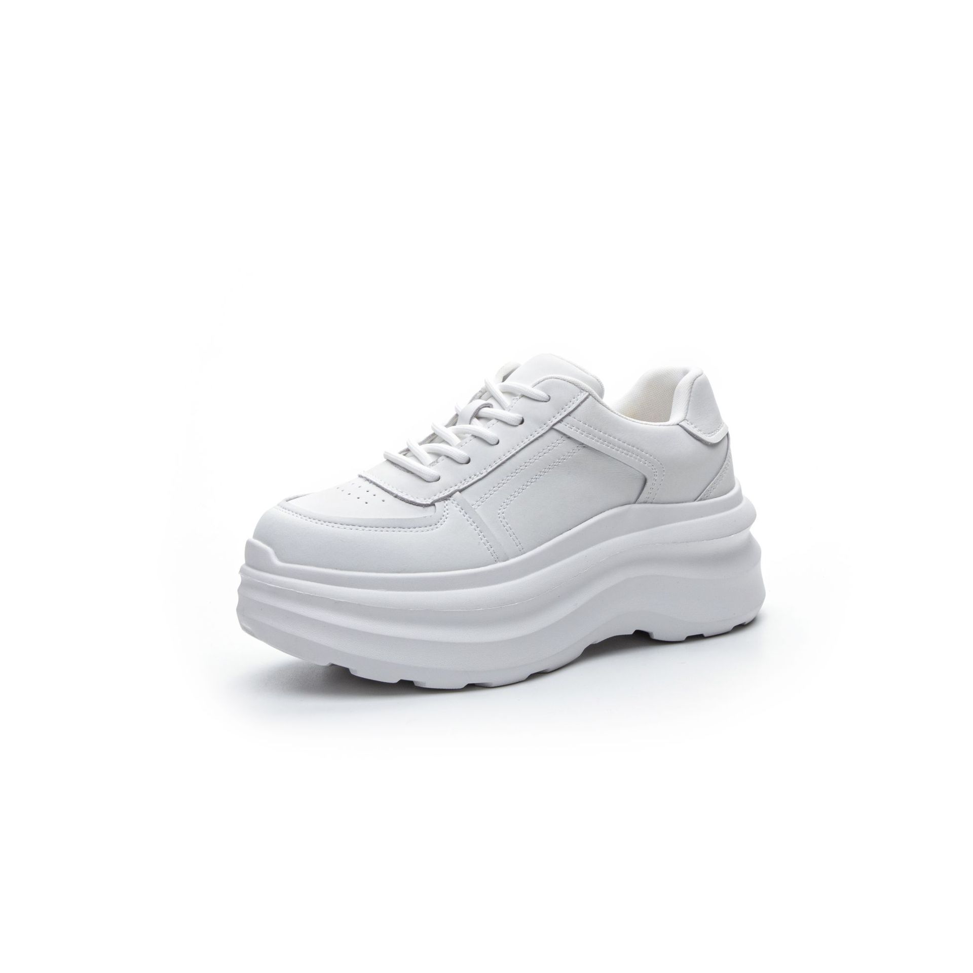 

Cloud Dream 2025 leather platform white shoes women s spring new height-increasing casual shoes fashion versatile sports shoes women 35