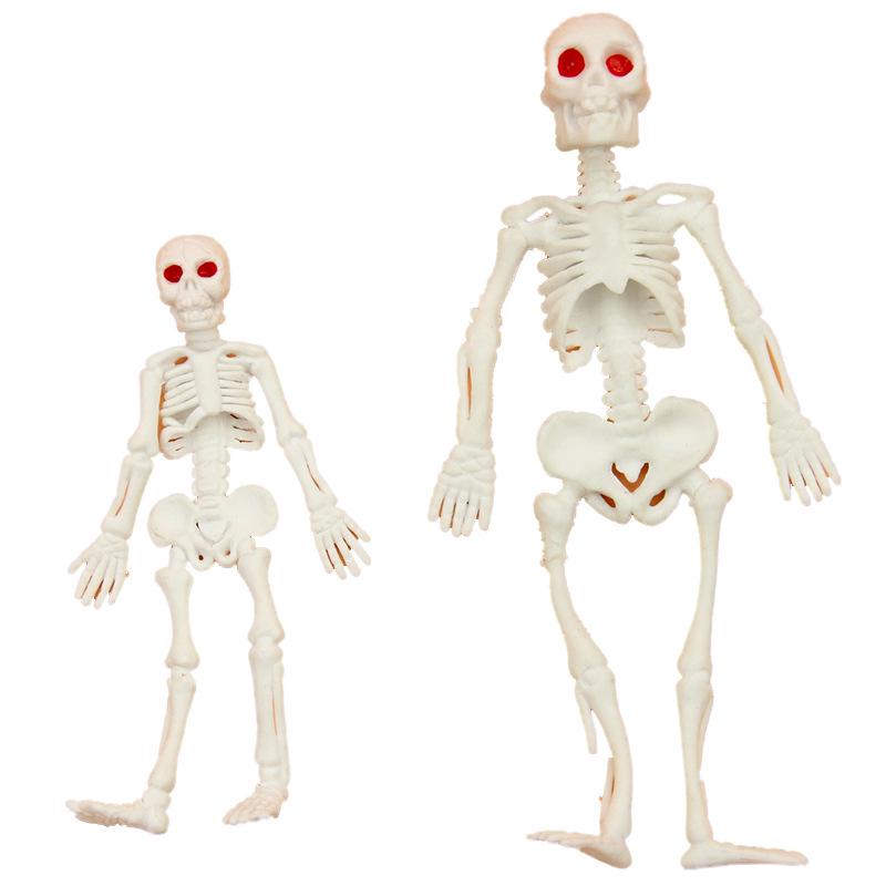 Soft Gel White Skull Model: Halloween Ghost Festival Human Bones Scary Props and Prank Toys