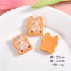 5pcs Animal Toast Bread Cat Resin Charms Pendant Jewelry Making Supplies Keychain Necklace Earrings Pendants DIY Findings