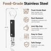 Can Punch Opener with Non-Slip Handle, 2-in-1 Stainless Steel Beer Bottle and Can Opener, Rust-Resistant and Compact, for Kitchen, Bar, Camping