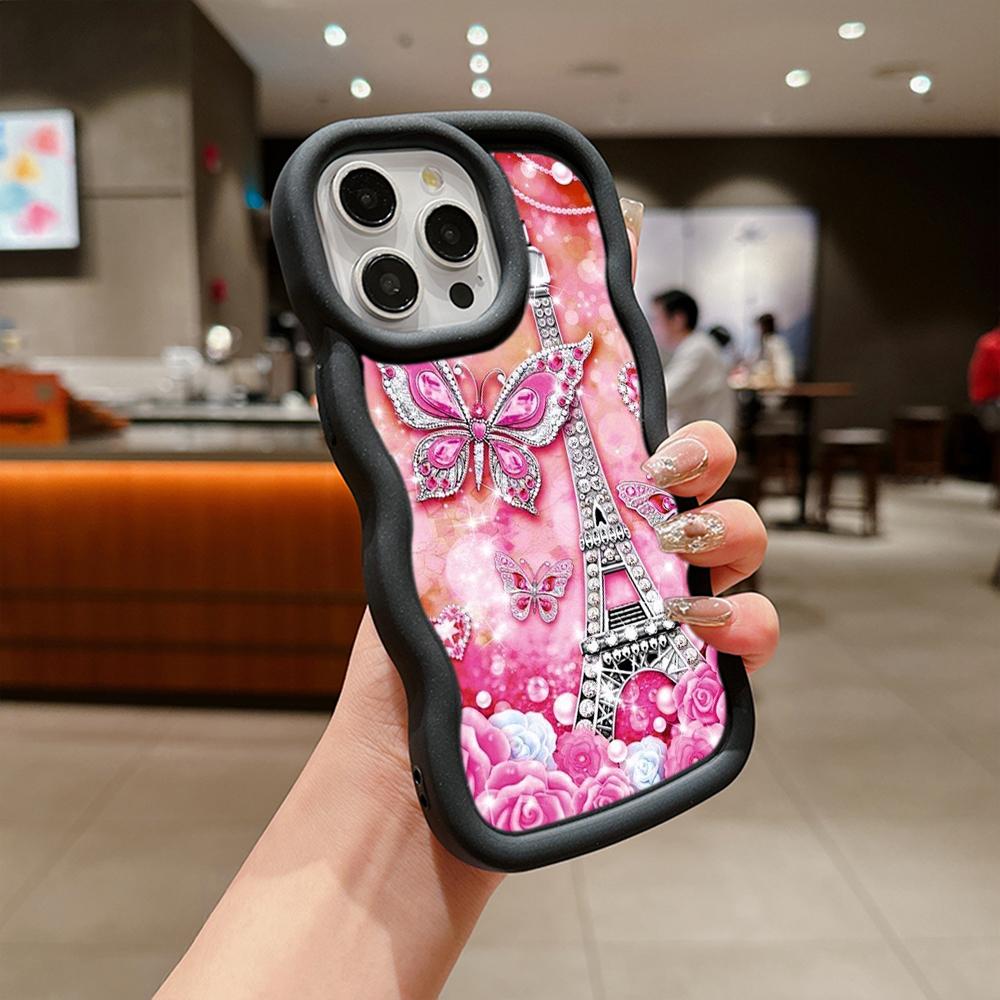 Macaron Soft TPU Phone Case for Samsung A11 A12 A13 A14 A15 A23 A24 A25 A52 A53 A54 A55 A30 A50 S20 S23 FE S24 Ultra Cover Ae62 Butterfly Eiffel Tower