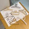 Simple Metal Geometric Hair Claw Clips Elegant Geometric Hair Accessories Cross Crab Bath Clip For Women Girl Headwear