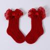 2PCS/Set Lace Bow Baby Headband Socks Solid Color Infant Hair Accessory  3-12M Newborn Baby Girl