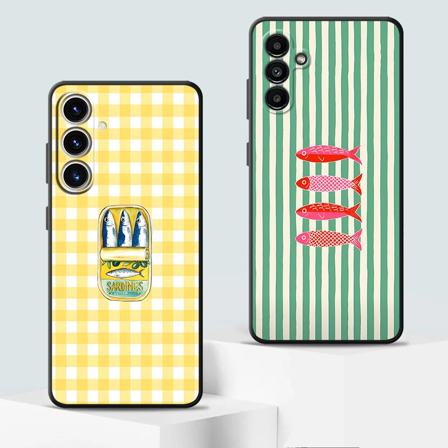 Cartoon Creative Fish Case for Samsung Galaxy A57 A25 A32 A53 A35 A26 A55 A24 A23 A52 A36 A73 A51 A37 A22 Phone Cover A72 A71