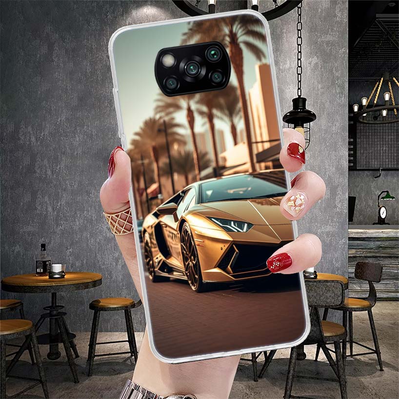 Sports Cars Male Men Soft Phone Case For Xiaomi Redmi 15C 15 13C 13 Poco X5 X6 X7 F7 Ultra M7 12C 12 10 10C 9C 9A 9T 9 Fundas Po