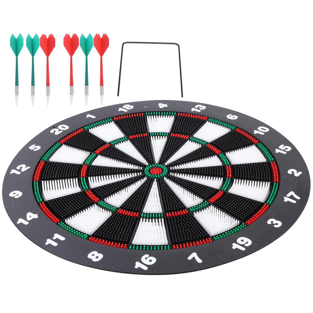 16.5in Safe Dartboard with 6 Dart Set Reusable for Leisure Entertainment Party Bar Games