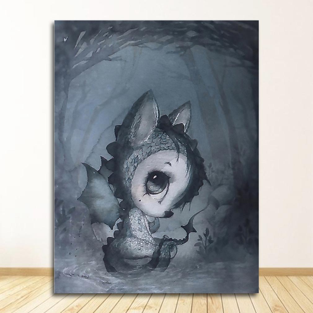 Picture Deer Rabbit Angle Wing Animal Abstract Sweet Living Room Home Decor Poster Print Nordic Canvas Painting Girl Bedoom Wall