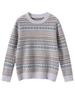 Children’s Pure Wool Fair Isle Sweater - Warm Thickened Knit with Round Neck for Autumn/Winter 2025