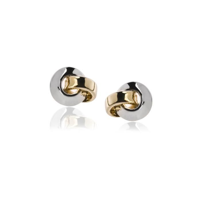 BOUCLES D'OREILLES Bocar ALLIAGE PLAQUÉ OR JAUNE 18 CARATS