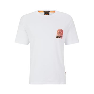 T-Shirts Men's White Crew Neck Moderate Straight Fit 50491723-100