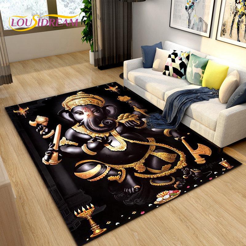 Elephant Ganesha Series  Area Rug Large,Carpet Rug for Living Room Bedroom Sofa Doormat Decoration,kids Play Non-slip Floor Mat