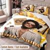 Custom Name Text 3Pcs Bedding Set Bruno Mars Duvet Cover And Two Pillowcases