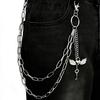 European Retro Metal Heart Wings Pendant Waist Chain - Unisex Punk Hip Hop Jeans Accessory