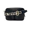 Used Michael Kors Shoulder Bag / Crossbody Bag JET SET ITEM JET SET ITEM Medium Pocket CrossbodyShoulder Bag black/gold leather Women