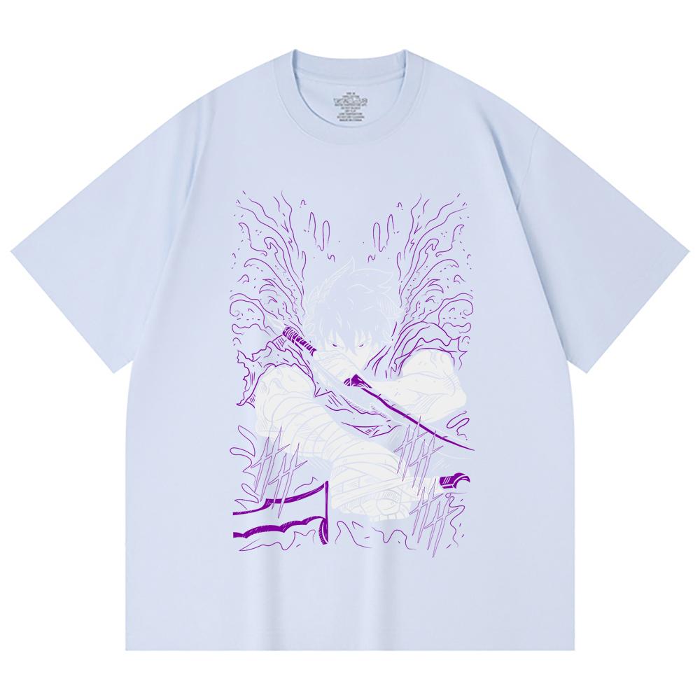 230 Gsm 100% Cotton Solo Leveling V7 Print Unisex Heavy Cotton T Shirt