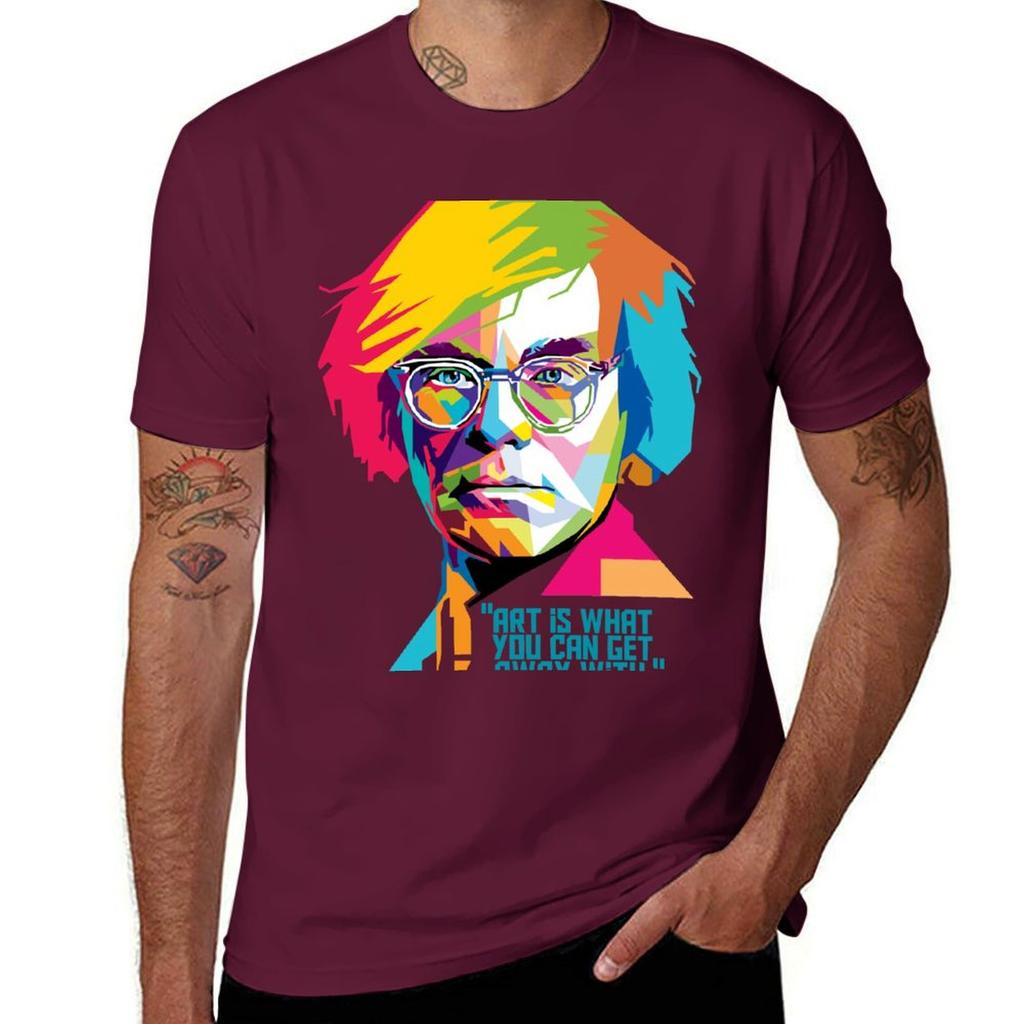 Andy Warhol Nei Poster Pop Art (Wpap) T-shirt Abbigliamento Hippie Abbigliamento Estetico T-shirt Slim Fit Per Unisex