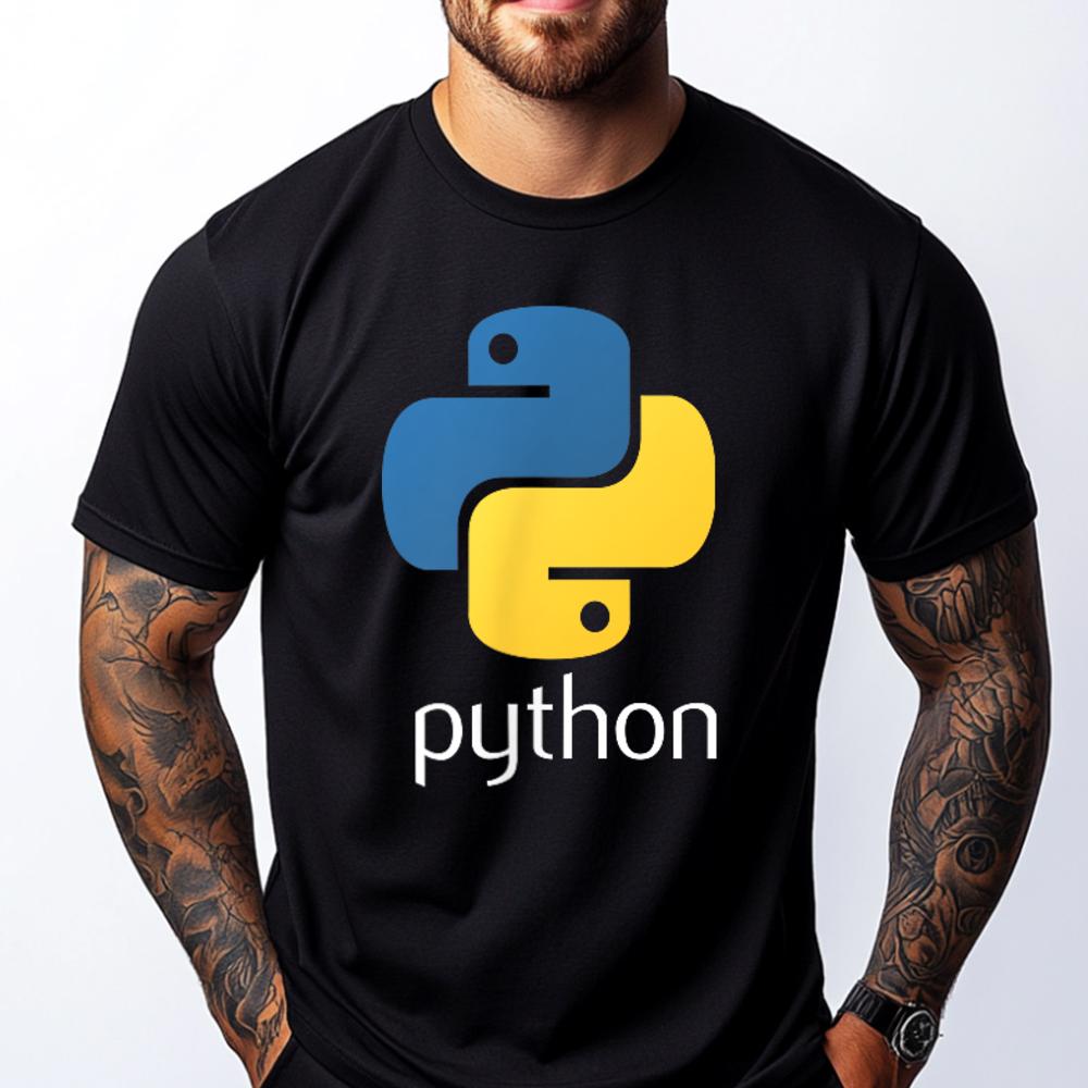 Python Programmer Computer Developers Mens Designer Clothes Luxury Designer T-shirts Big And Tall England Style - Men s Summe... S разноцветный