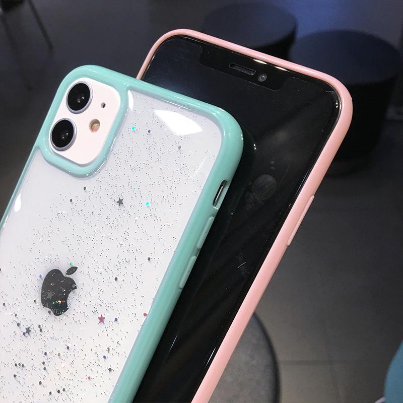 Star Epoxy Glitter Is Suitable for 11pro Apple Xsmax Mobile Phone Case iPhone8plus/7/12 Transparent Soft Woman