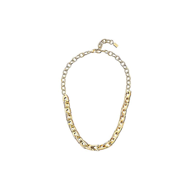 COACH Classic Logo Thick Chain Necklace Women's Gold