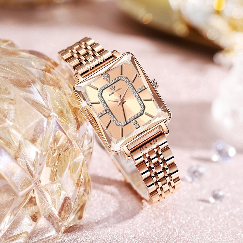 New live steel band waterproof ladies watch fashion diamond watch temperament women's watch explosion quartz watch