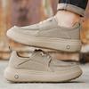 2026 Men's Tilted Head Casual Knitted Cloth Shoes, Men's Cute and Ugly Loafers, Men's Versatile Trendy Board Shoes