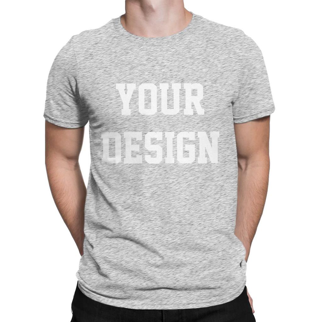 Customized Men's T-Shirt Your OWN Design Pure Cotton Tees Short Sleeve DIY Photo or Logo T Shirts O Neck Clothes Big Size