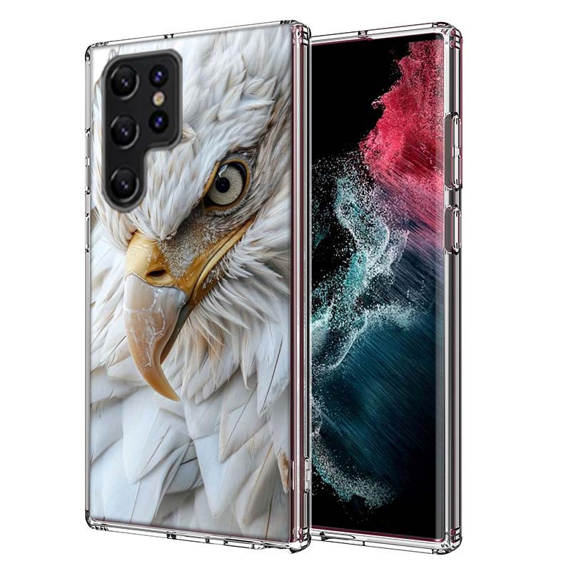 Majestic Eagle Gaze Capa Phone Case For Samsung S26 Ultra S25 Edge Galaxy S23 S21 S20 S24 FE S22 S10 Plus Cover Clear TPU Shell
