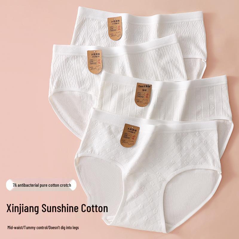 A-Klasse Damen Slips aus reiner Baumwolle - Bequem, hautfreundlich, einfarbig, antibakterieller Zwickel, perfekt für Herbst und Winter