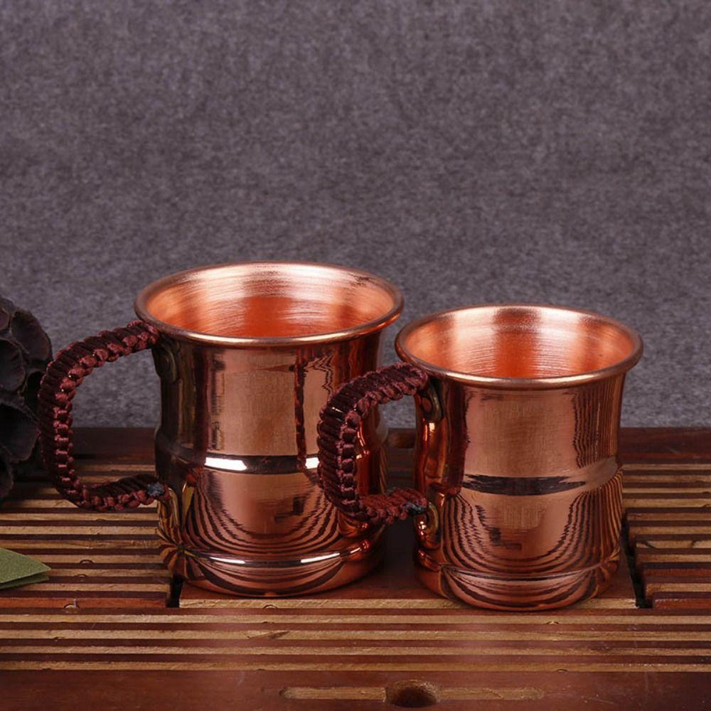 Thickened Design Moscow Water Mule 400ml Capacity Copper Milk Mug Copper Breakfast Cup Home Use
