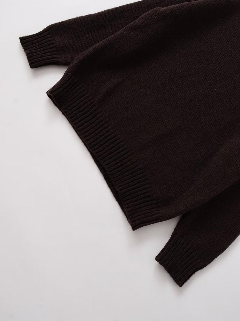 European and American style, new women's clothing, foreign style, fashionable sewing decorative knitted sweater 6771135