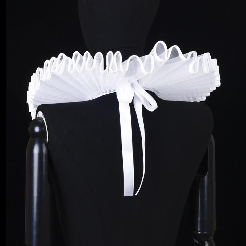 Colletto Arricciato Retrò Cravatta Cosplay per Ragazze Colletto Vittoriano Risvolto Cosplay Medievale Cravatta Colletto Arricciato Vittoriano