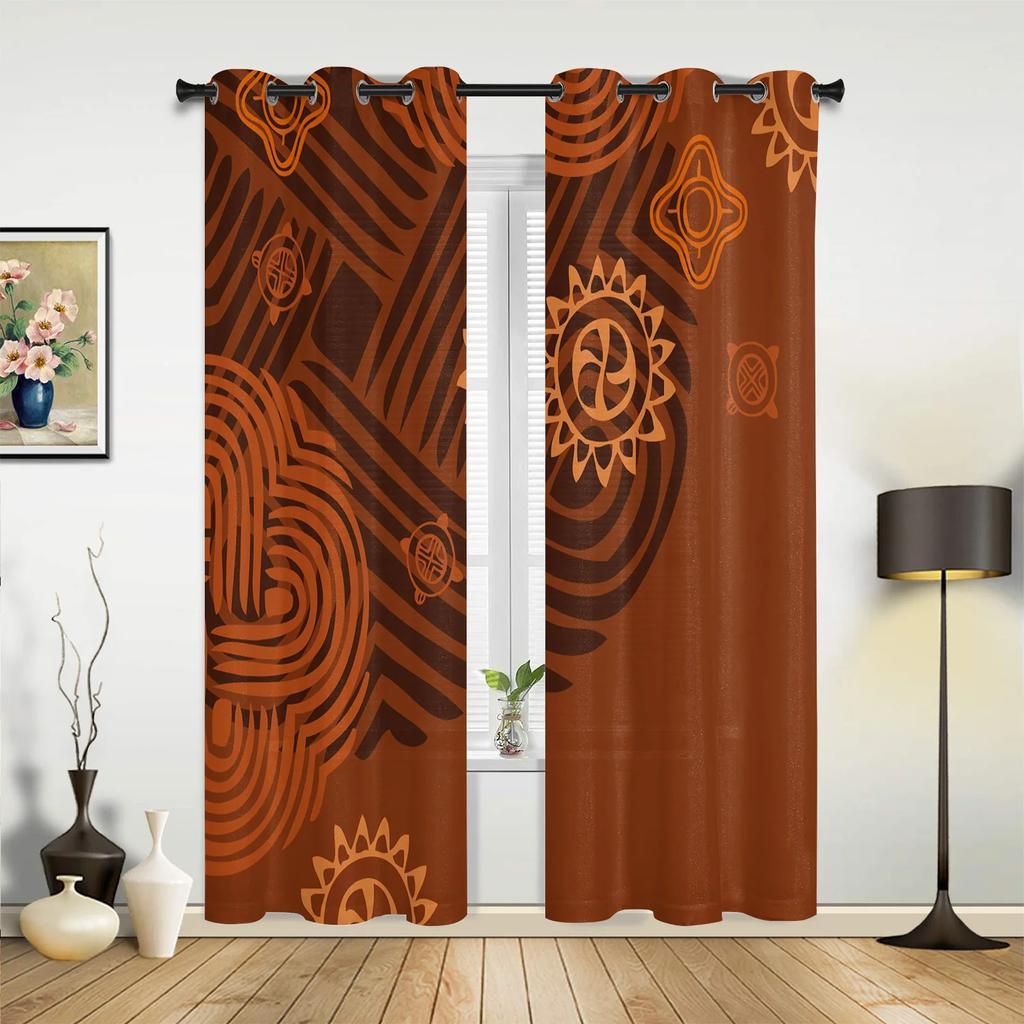 Indian Flowers Window Curtains Home Decoration Living Room Curtains Custom Window Treatments Drapes Cortinas For Kitchen Bedroom
