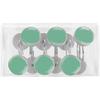 12 pcs Shower Curtain Hooks, Mint Green Solid Color, Decorative Resin Hooks Rings for Bathroom Shower Rods