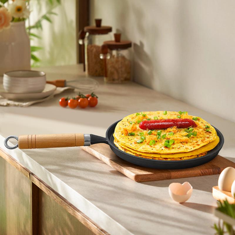 20cm Cast Iron Non-Stick Frying Pan Without Coating, Durable And Scratch-Resistant, Healthy