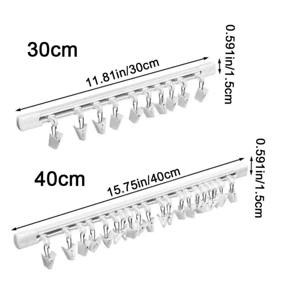 Wall Mounted Hair Accessory Organizer 30/40 Clips Ointment Storage Rack Portable Hanging Rail