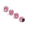 4pcs Diamond Crystal Car Tire Valve Caps Shining Dust-proof Wheel Valve Cover Vehicle Bling Valve Cap Car Styling Accessories