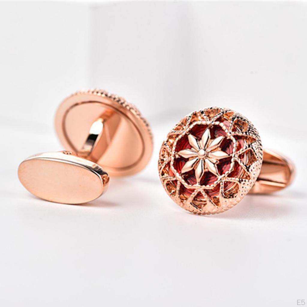 1 paar Cufflink for Men Shirt Studs Set, Carved Tuxedo Wedding, Party