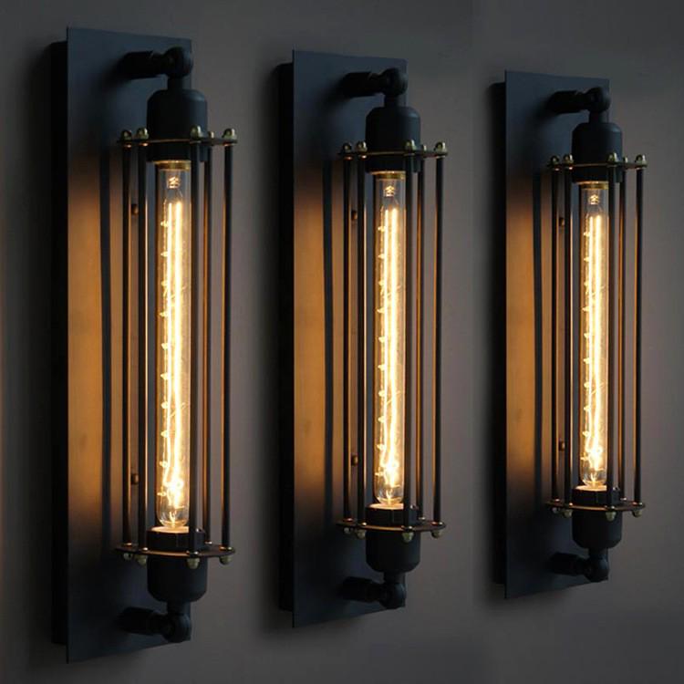 Industrial Vintage Iron Wall Lamp for Corridor or Bedside