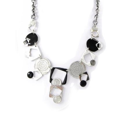 [H8961] - Designer-Halskette 'Les Acidulés' schwarz silber